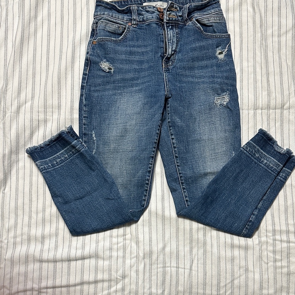 KanCan Distressed Skinny Blue Jeans